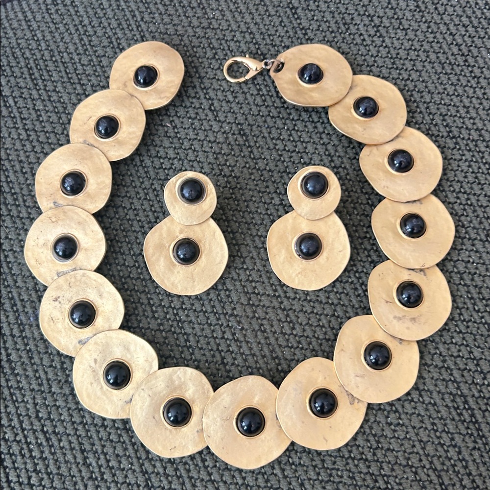 Les Bernard Vintage necklace and earrings set.